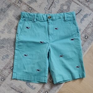 Vineyard Vines Boys Aqua Shorts Navy Blue Whales SzSz12